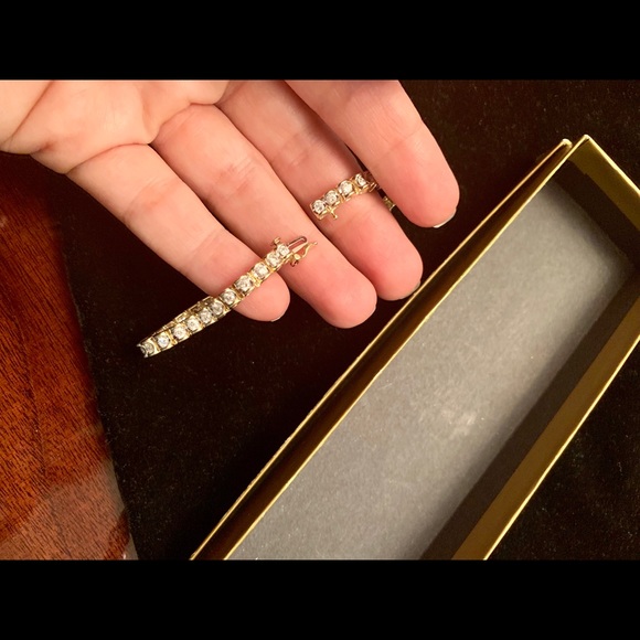 3ct TW diamond tennis bracelet 14k gold wht 18.6g - Picture 2 of 7